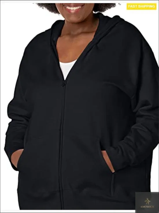 Oversized Zip Up Hoodie Fleece Athletic Fit Plus Size Cozy Casual Wear - Picture 3 of 7